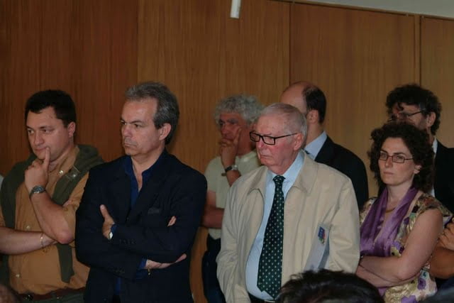 Roger BELBEOCH, lors de la signature en 2005 entre l'INA et la Fondation pour la Shoah. Cérémonie au CDJC