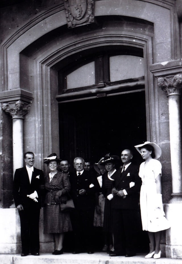 4 septembre 1947 mariage de Henri & Jacquline MALECOT, de gauche à droite Henri Malecot,