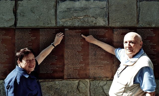 Elise Graber au mur des Justes à Paris