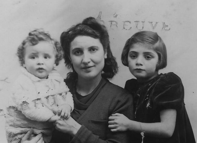 Rachel Katz et ses enfants Jacques et Micheline