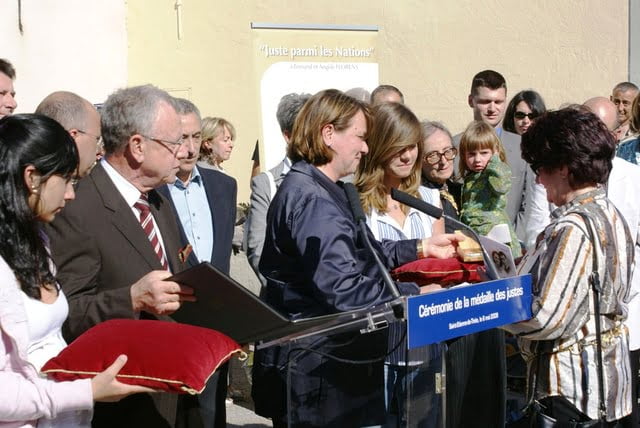 Cérémonie de remise de la médaille des Justes parmi les Nations