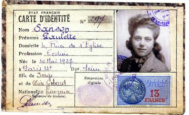 Fausse carte d'identité de Paulette Grunberg