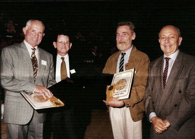 De gauche à droite: Raymond Epineau, Albert Rab, Bernard Chérot, Avi Pazner