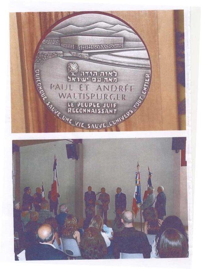 Remise de la médaille
