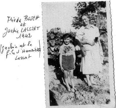Friede Bloch et Jackie Lassart, fils d'Henriette Lassort