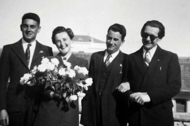 Pierre François et René Duphil au mariage de Cascade et René Tulpin