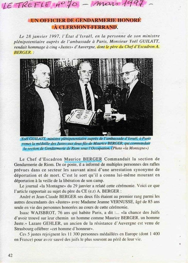 article Le TREFLE  n 70 - mars 1997