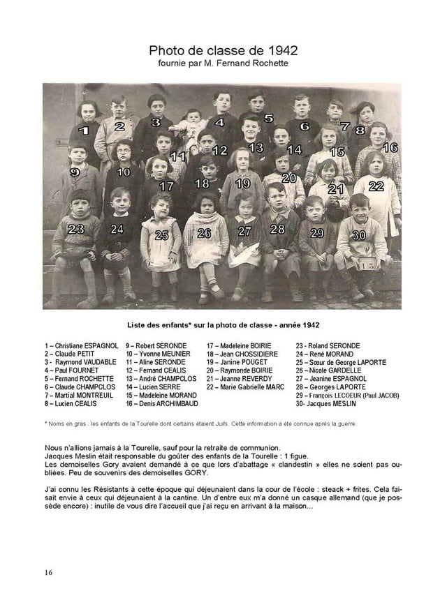 Photo de classe de 1942