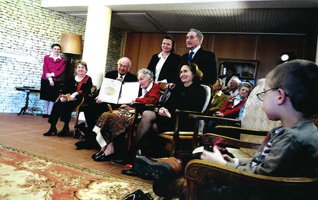 Pierrette, nièce d'Yvonne, Jean-Claude Bystryn, Yvonne, Denise Bystryn-Kandel, Mme Frankel et Mr Mizrahi
